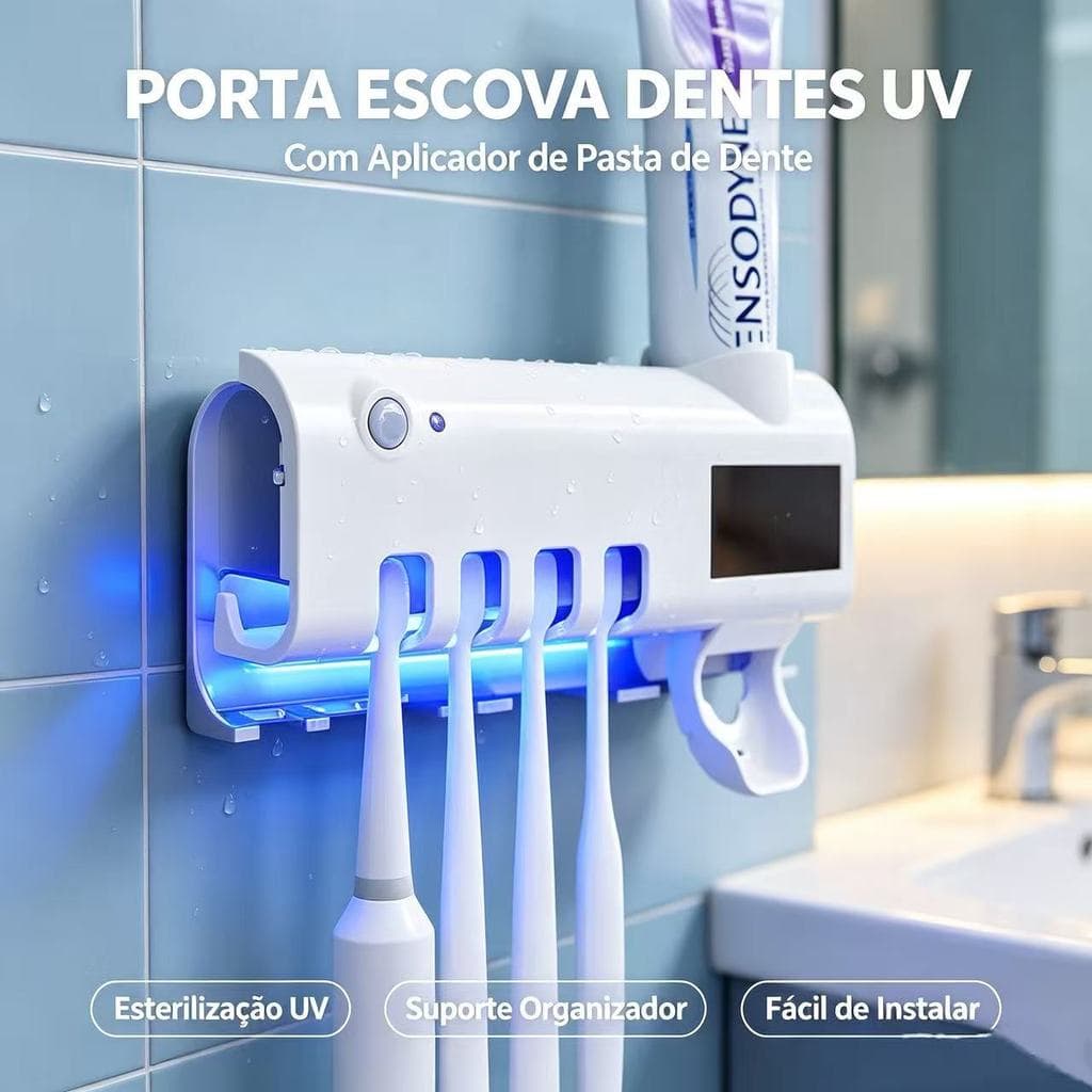 Porta Escova Dentes AcessorioBanheiro Aplicador Pasta de Dente SuporteBanheiro