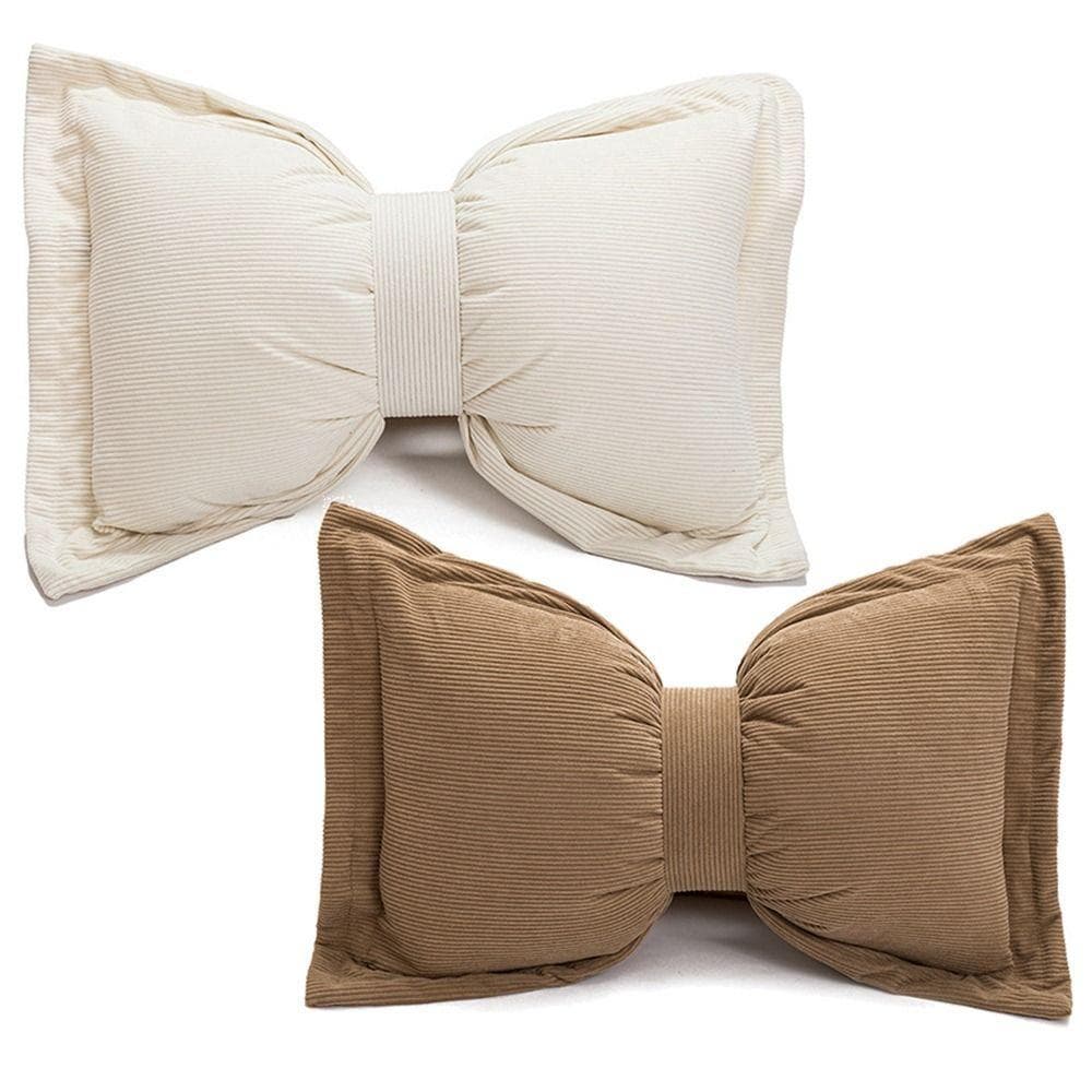 Capa De Almofada Com Laço Bonito , Capas De Almofadas De Cor Sólida Elasticidade , Fronha De Veludo Confortável