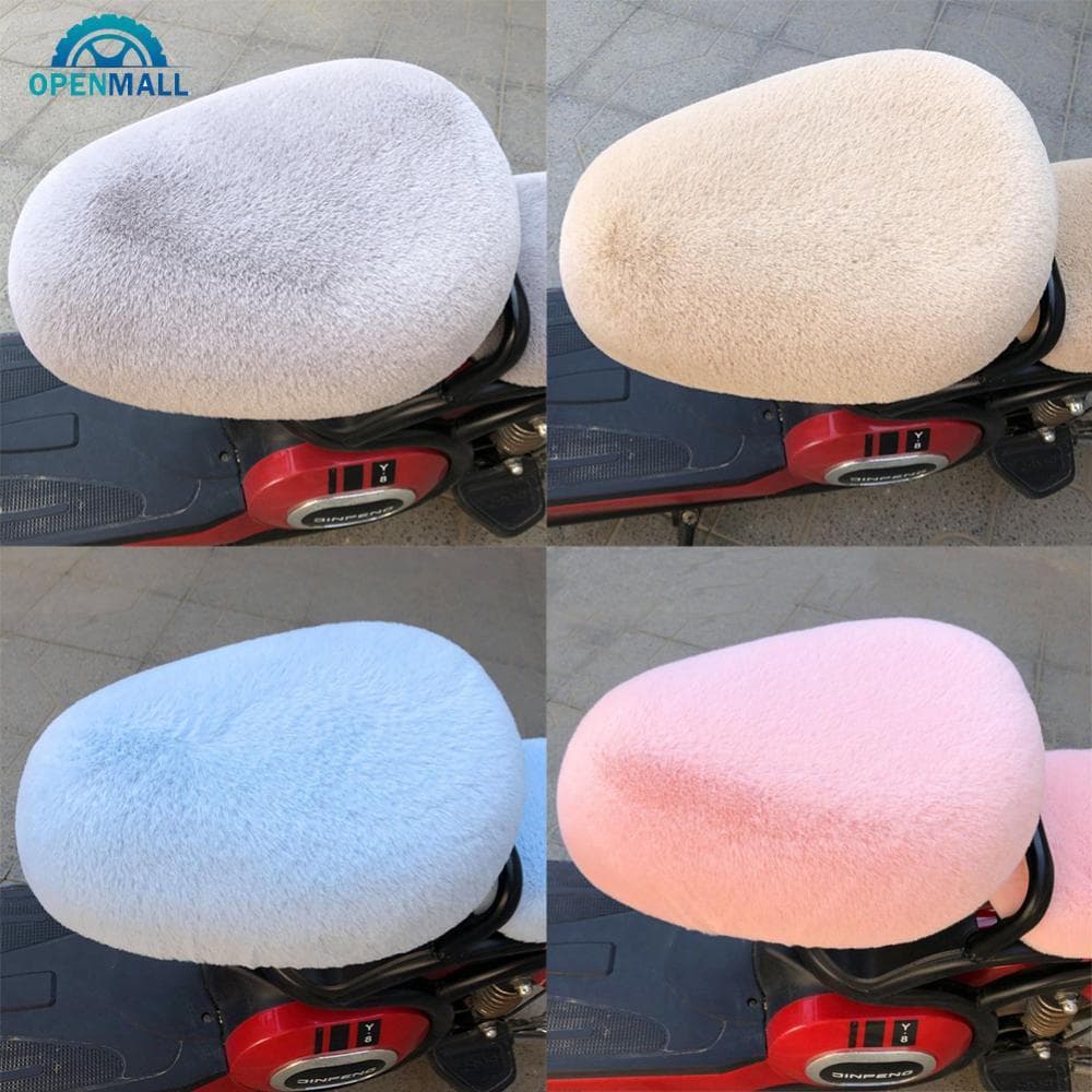 OPENMALL Selim De Bicicleta Elétrica De Pelúcia Macio Capas De Assento Almofada De Ciclismo Confortável A6D2