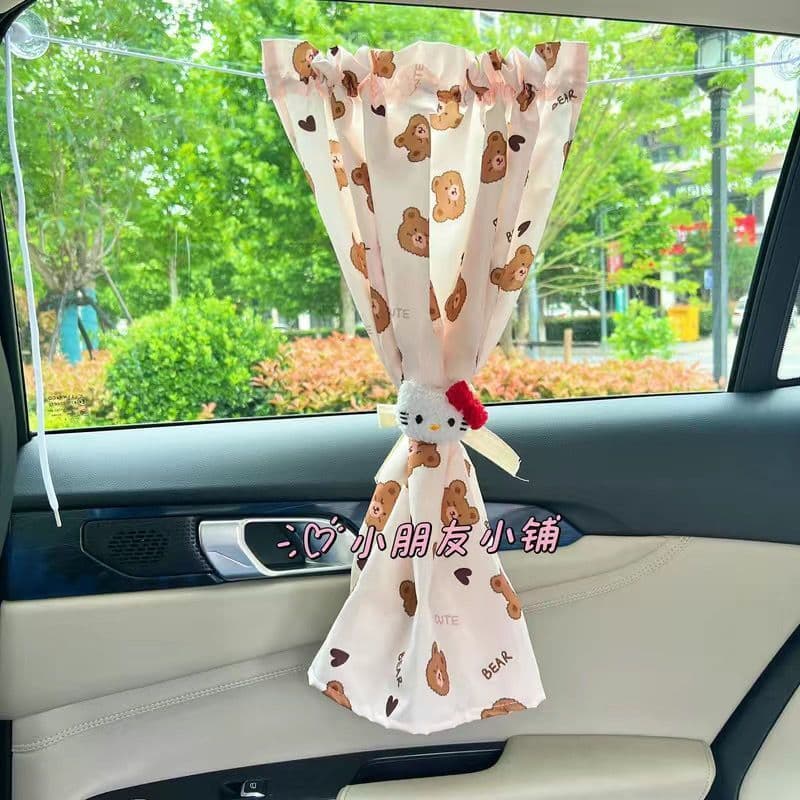 YHMBY0803 Guarda-sol para carro infantil tipo ventosa de cortina retrátil de desenho animado