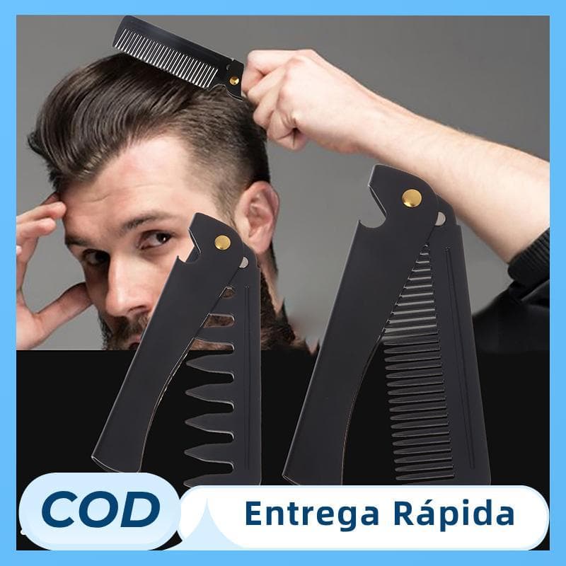 Pentes Dobráveis Poeta De Alta Qualidade , Pente De Cabeça De Óleo De Dente Largo Barba , Barbeiro , Máquina De Cortar C
