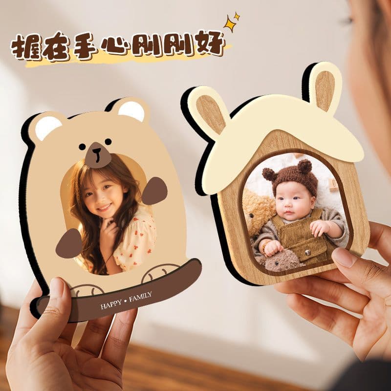 [Novo produto] Urso fofo fofo porta-retratos mesa fofo bebê crianças porta-retratos mesa presente criativo pêndulo de me