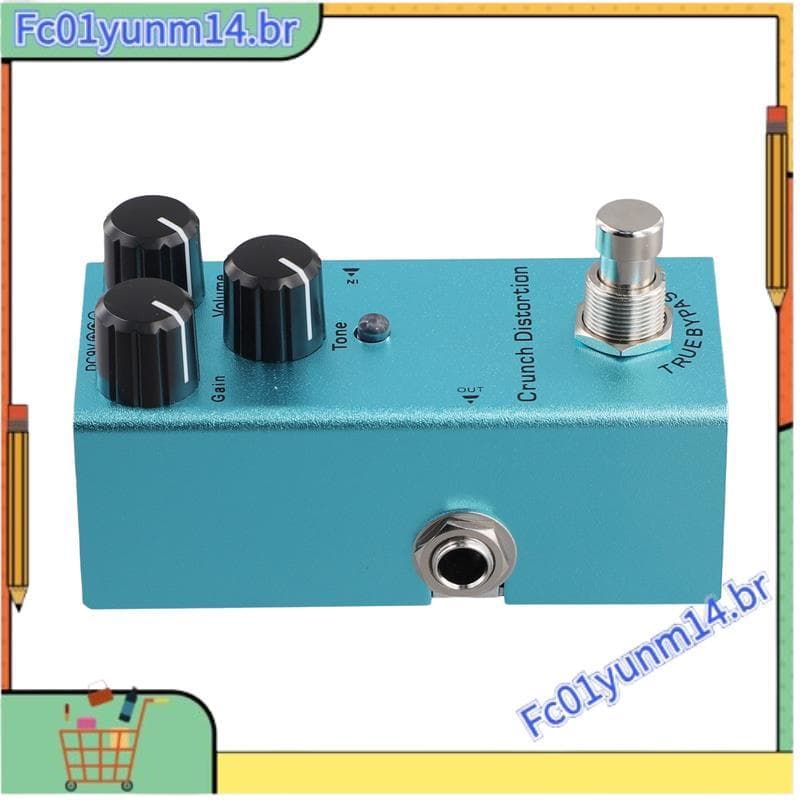Mini Pedal De Efeito De Guitarra Elétrica Distorção De Para