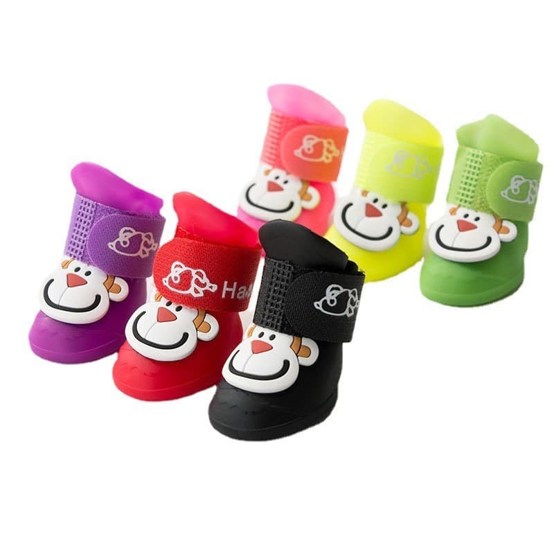 Botas de chuva impermeáveis para cães, cães pequenos, gatos, sapatos universais resistentes ao desgaste e antiderrapante