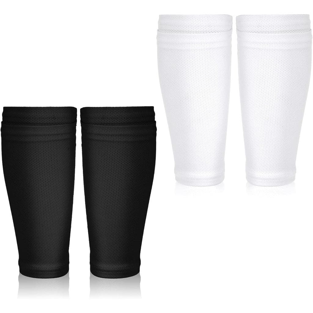 2 Pares de Mangas para Caneleiras, Capas para Caneleiras de Futebol, Mangas Macias para Meias de Futebol, Protetores de