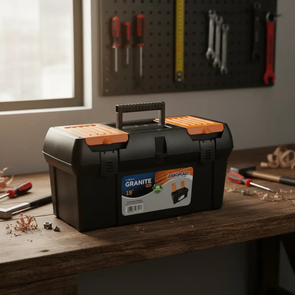 Maleta Ferramenta Multiuso Granite Pro 19 Grande Divisória