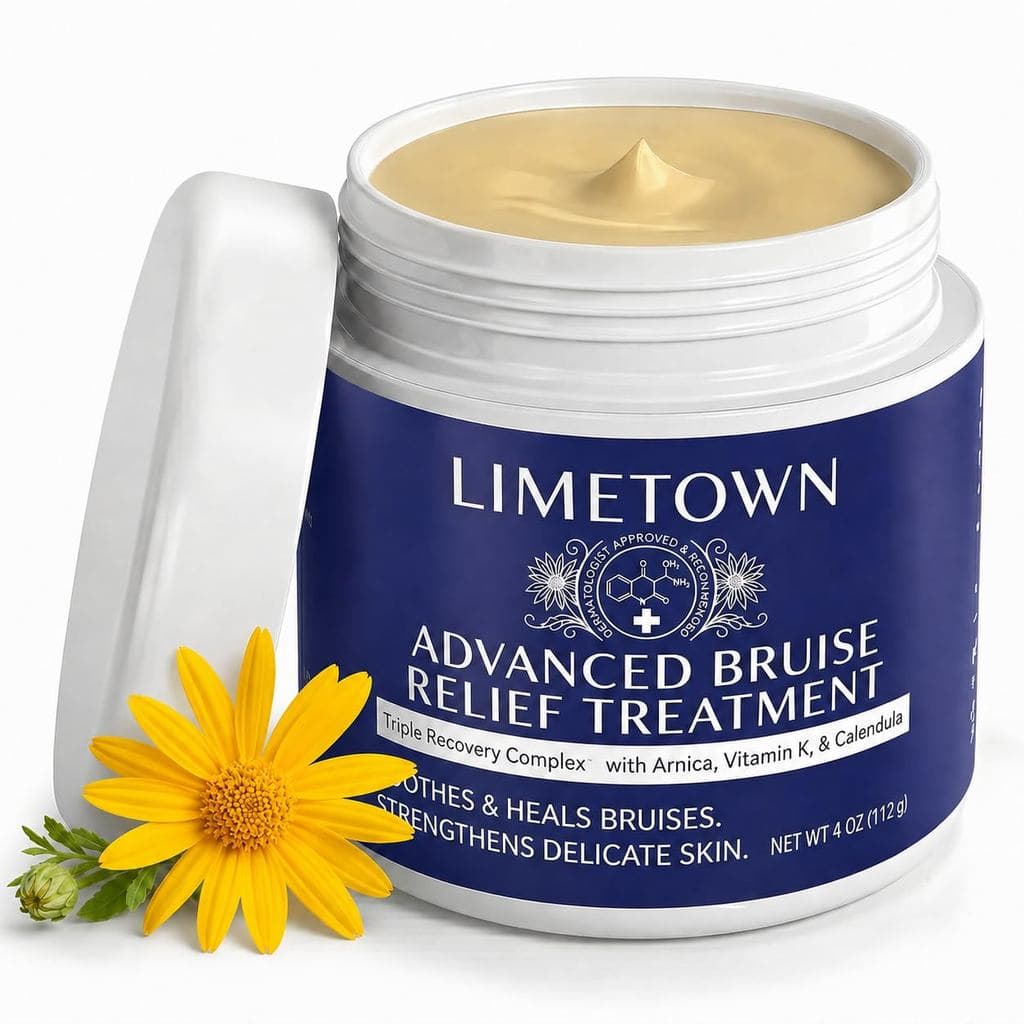 Limetown Bruise, Vitamina K e Arnica para Idosos com Hematomas Leves, Reparação Aprimorada com Vitamina C e E para Renov