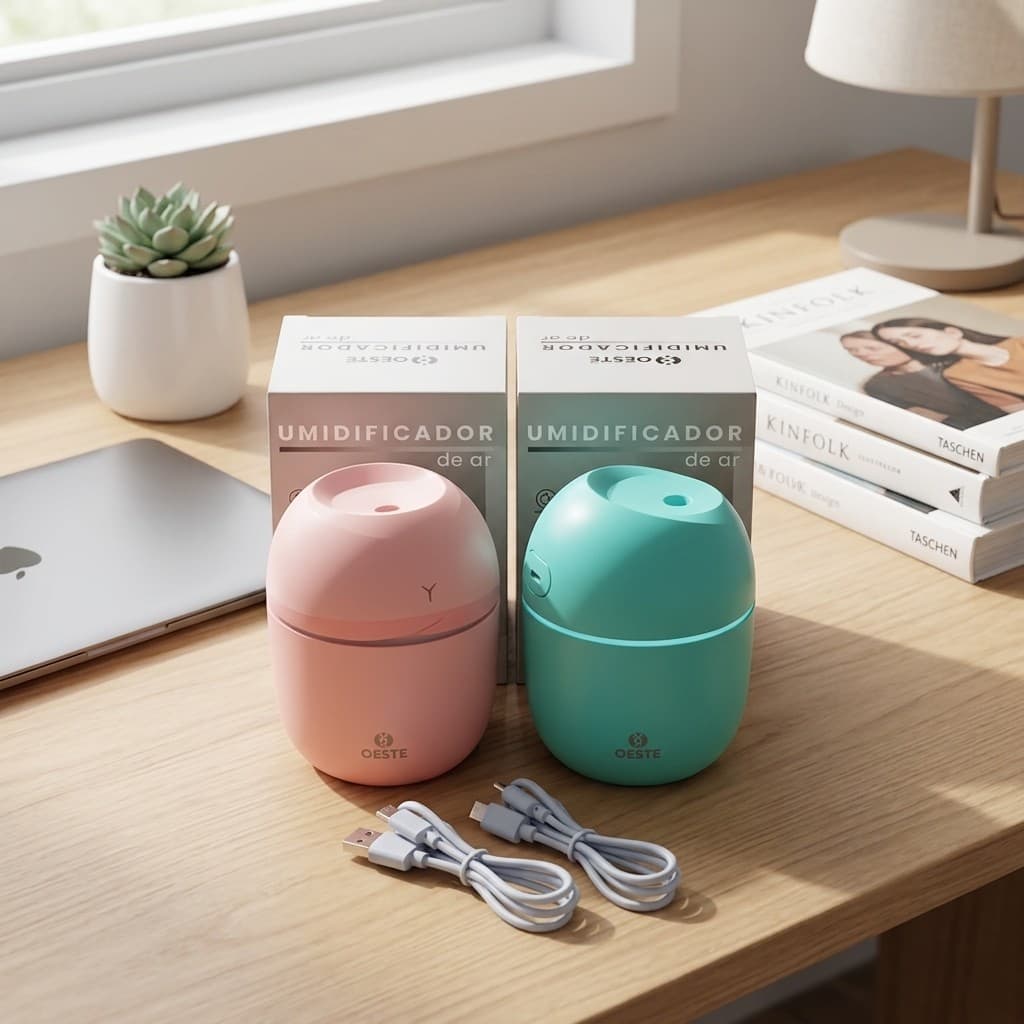 Umidificador De Ar Ultrassonico Portatil Silencioso Para Cantinho Pet E Quarto Difusor Aromatizador De Ar Usb 220ml