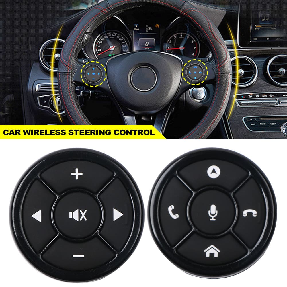 2 Pçs 10 Chave Botão De Controle Do Volante Carro Música Sem Fio Navegação GPS Rádio Remoto D9F2
