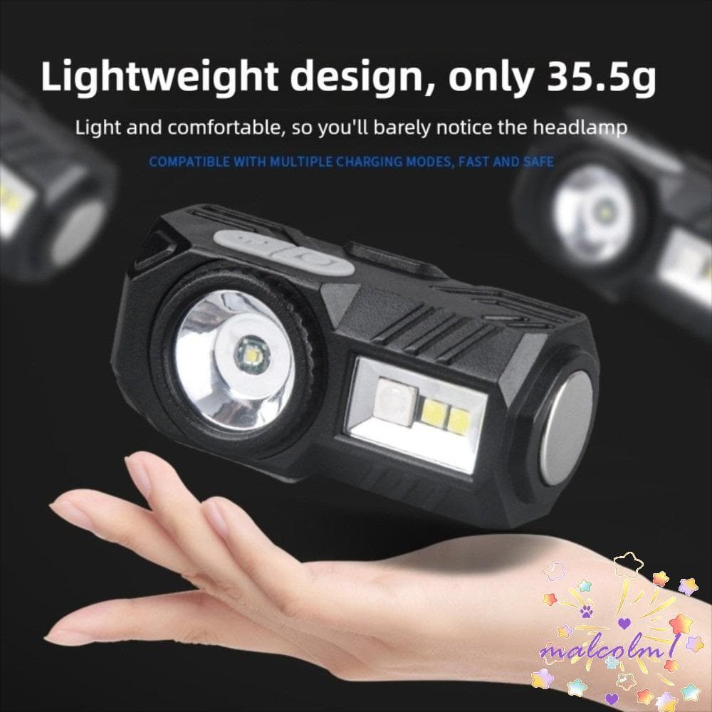 MALCOLM1 Mini Farol Com Sensor , LED Super Brilhante Multifuncional Recarregável USB , À Prova De Vento