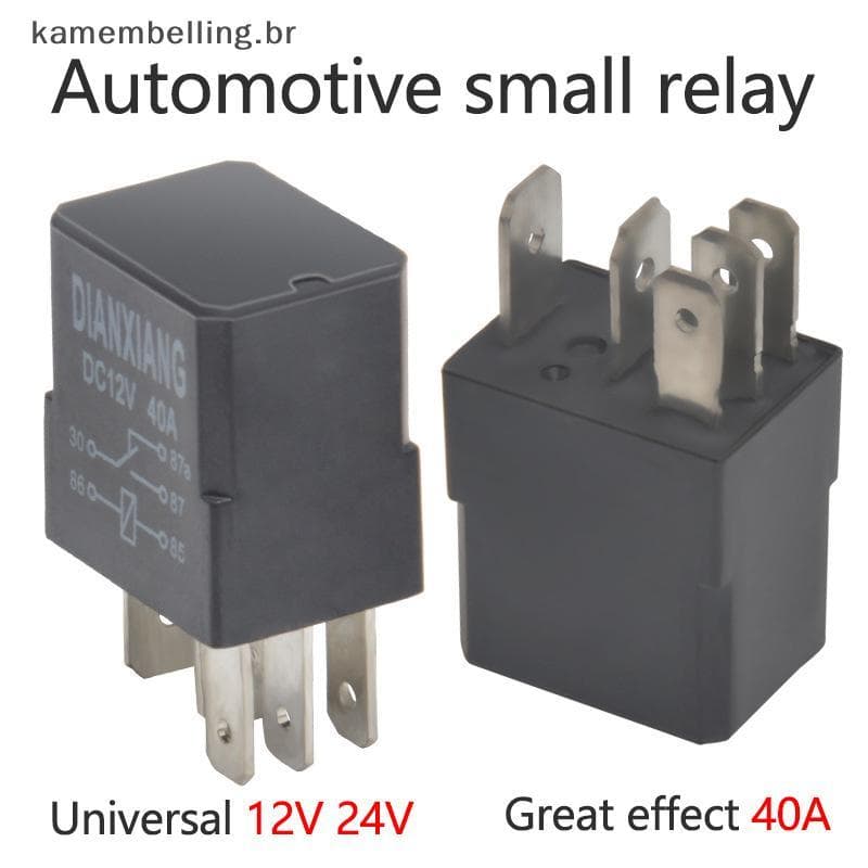Relé Automotivo KABR 40A 12V/24V 4 Pinos 5 Pequeno Controlador De Iluminação De À Prova D'água .
