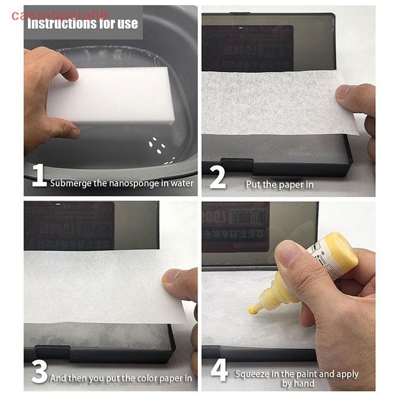 Bandeja De Paleta Molhada Portátil Para Pintura Acrílica Modelo Cor Suporte De Tinta À Base De Água