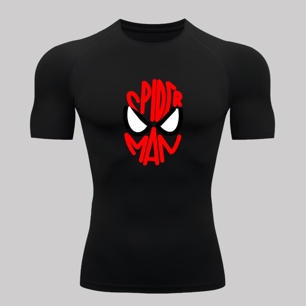 Camiseta Masculina Compressão Segunda Pele Proteção UV 50+ Spider