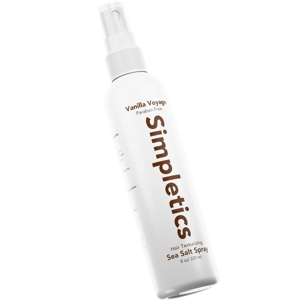 Spray de Sal Marinho do Himalaia para Cabelos Lisos e Ondulados - Produto 100% Natural, com 5 Ingredientes, Texturizador