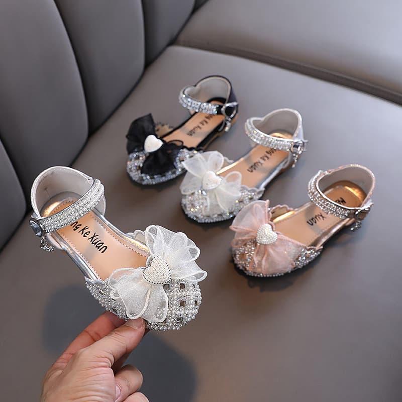 2026 verão versão coreana princesa meninas sapatos de dança sapatos de couro Casual pequeno médio grande crianças