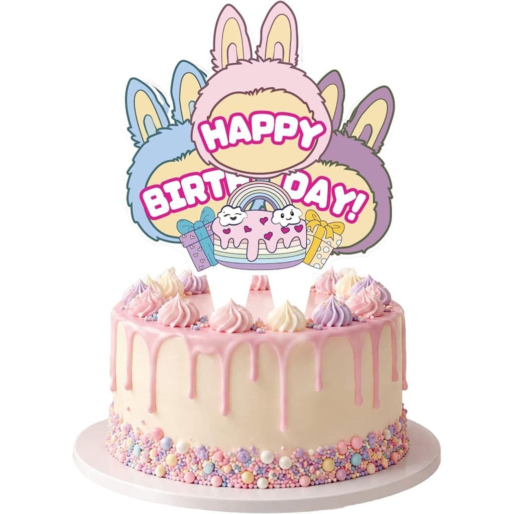 Topper de Bolo BubuCartoon para Decoração de Festa de Aniversário de Meninas e Suprimentos para Festa de Aniversário Inf
