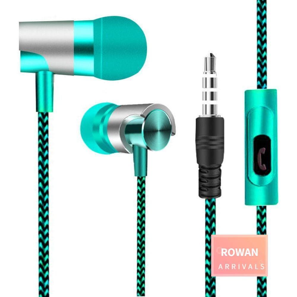 Fones De Ouvido Intra-Auriculares ROWANBABY , Fone Estéreo De 3.5 Mm Auricular Com Fio Cancelamento De Ruído De Graves P