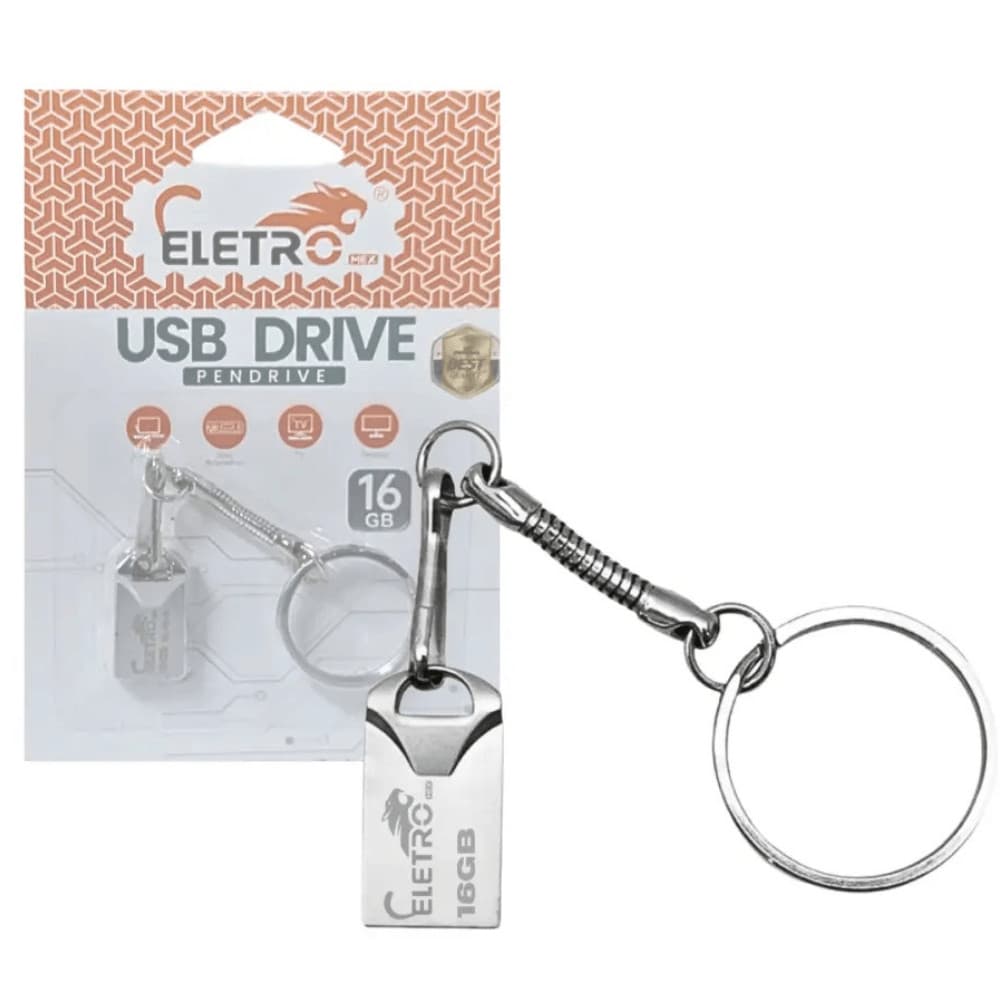 Pen Drive Chaveiro Usb Drive 16GB EL-AU-16 Eletromex