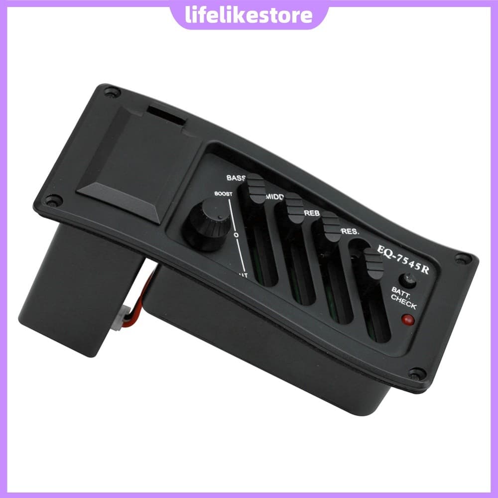 Pré-Amplificador De Captador De Guitarra Acústica 4 Bandas EQ Piezo Transdutor Para Desempenho [lifelikestore.br]
