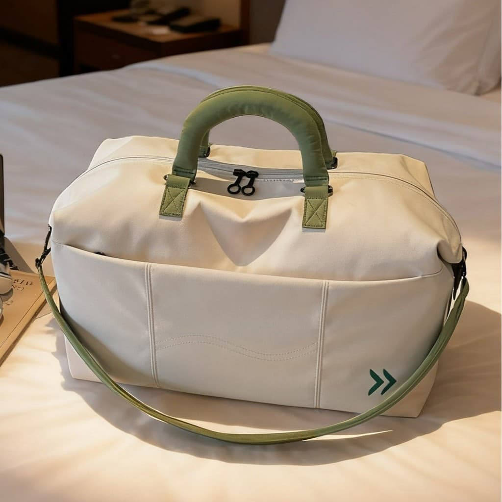 Bolsa de viagem de curta distância feminina, leve, de alto valor, grande capacidade, bolsa de bagagem, academia, separaç