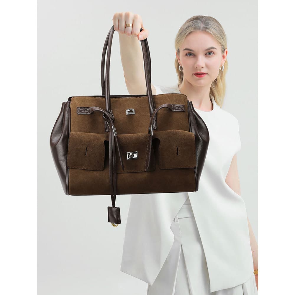 2026 novo estilo sacola feminina fosco bolsa de ombro simples All-Match senhoras bolsa grande capacidade Commuter saco