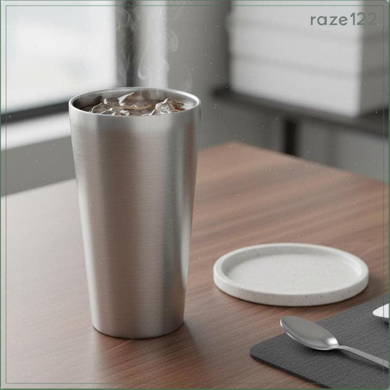 [Raze122] Recipiente De Bebidas Isolado Parede Dupla Copo Térmico De Aço Inoxidável Caneca De Bebida De Corpo Reto Para