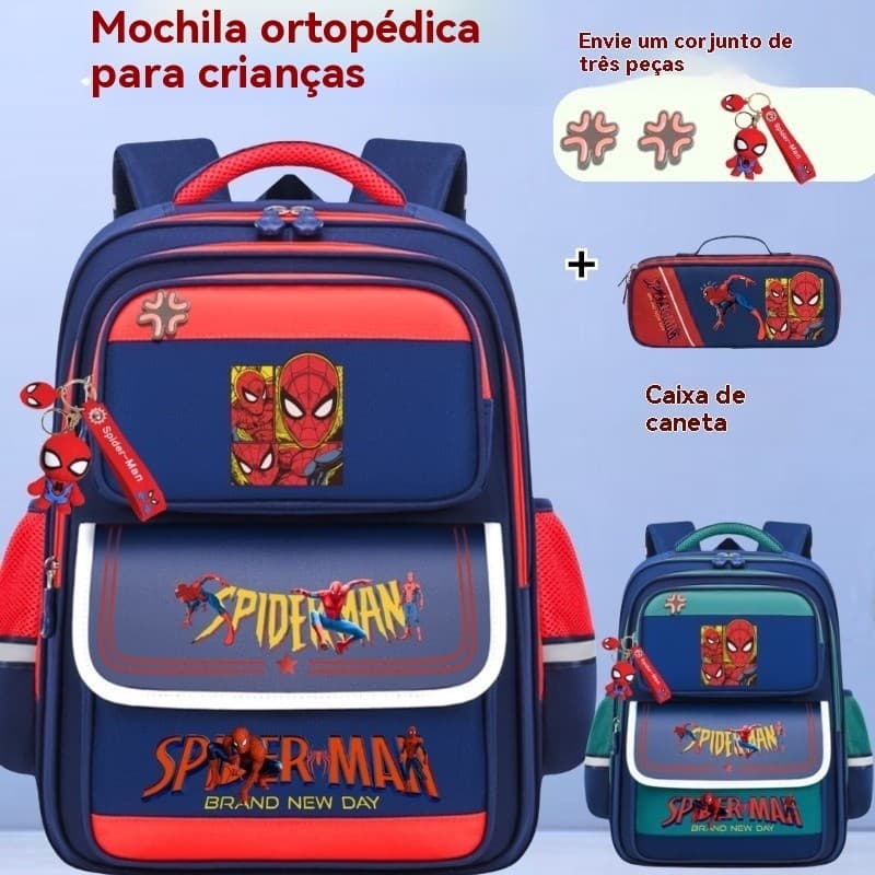 Spider Schoolbag man mochila infantil de grande capacidade impermeável leve respirável escolar mochilas escolares