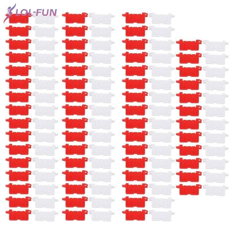 [Brcolaxi1] 120 Peças De Barreira Rodoviária De Plástico Vermelho E Branco Layout Interligada
