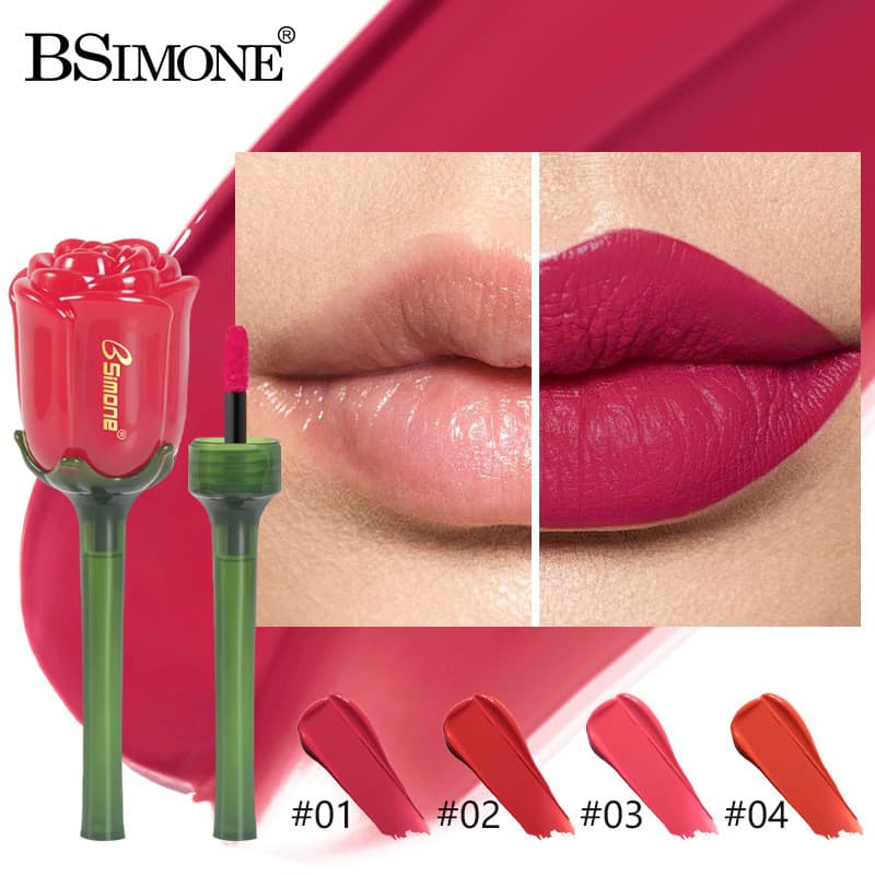 BSIMONE Batom Líquido Matte Rosa Não Transferível e de Longa Duração para Feriados