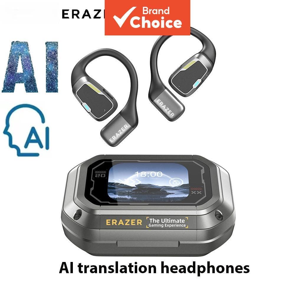 ERAZER XP6 Tela Inteligente TWS Fones De Ouvido Bluetooth 5.4 AI Tradução LED Touch Display Com Cancelamento De Ruído
