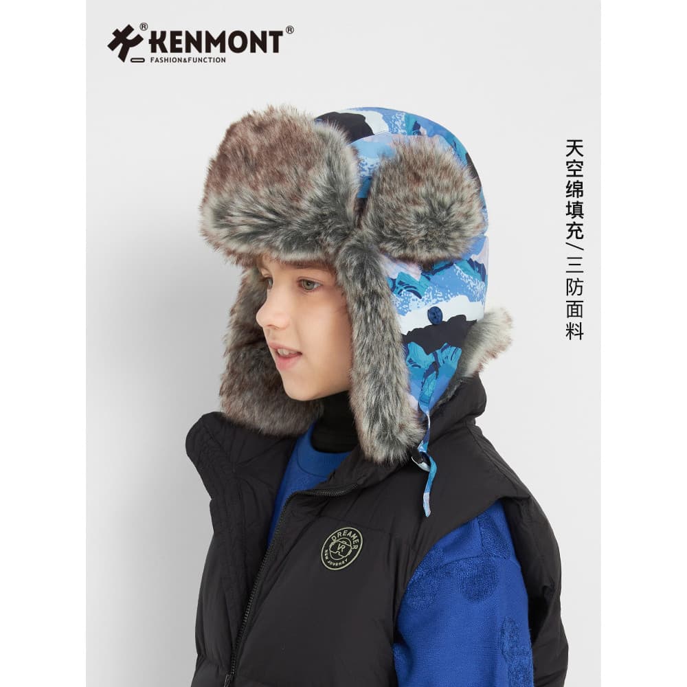 Kenmont Kamont Chapéu Raptor Infantil Menino Inverno Engrossado Quente À Prova de Frio Chapéu Proteção de Ouvido Chapéu