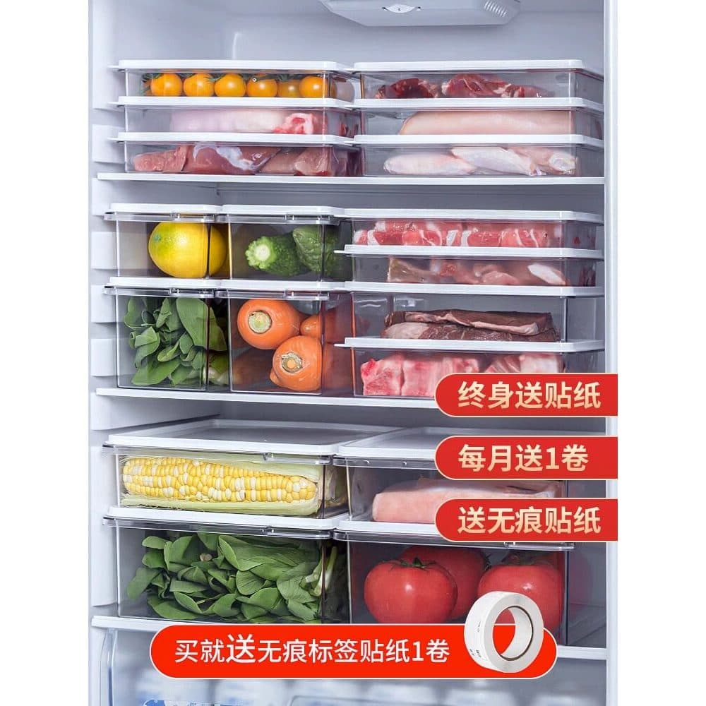 Caixa de armazenamento para geladeira e Freezer, caixa para manter frescos, pratos especiais para preparação de cozinha,
