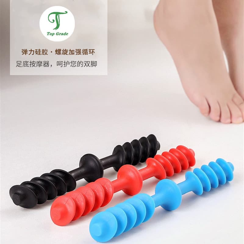 [TG] Exportação Espiral Silicone Massageador de Pés Cuidados de Saúde Calmante Soft Elástico Rolo de Relaxamento de Acup