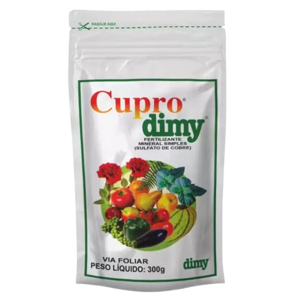 Fertilizante Fungicida Cupro Sulfato de Cobre (300g) DIMY - CALDA BORDALESA
