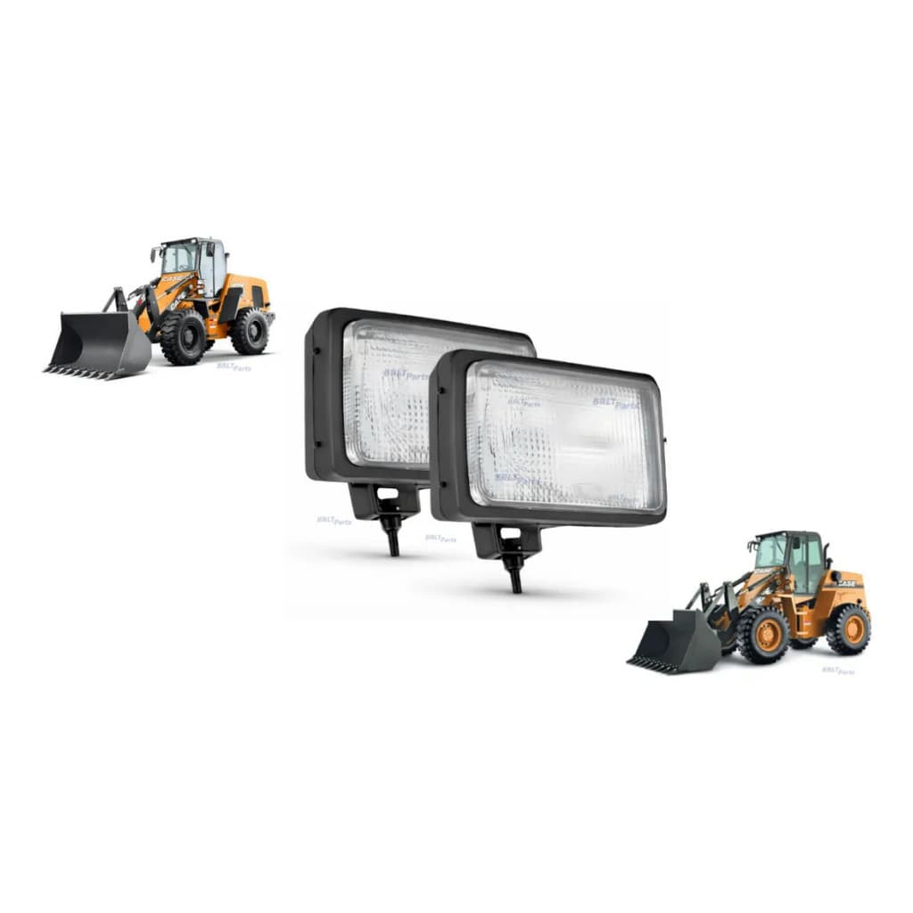 2 Faróis 24v - Farol Para Pá Carregadeira Case W20 W20e W20f