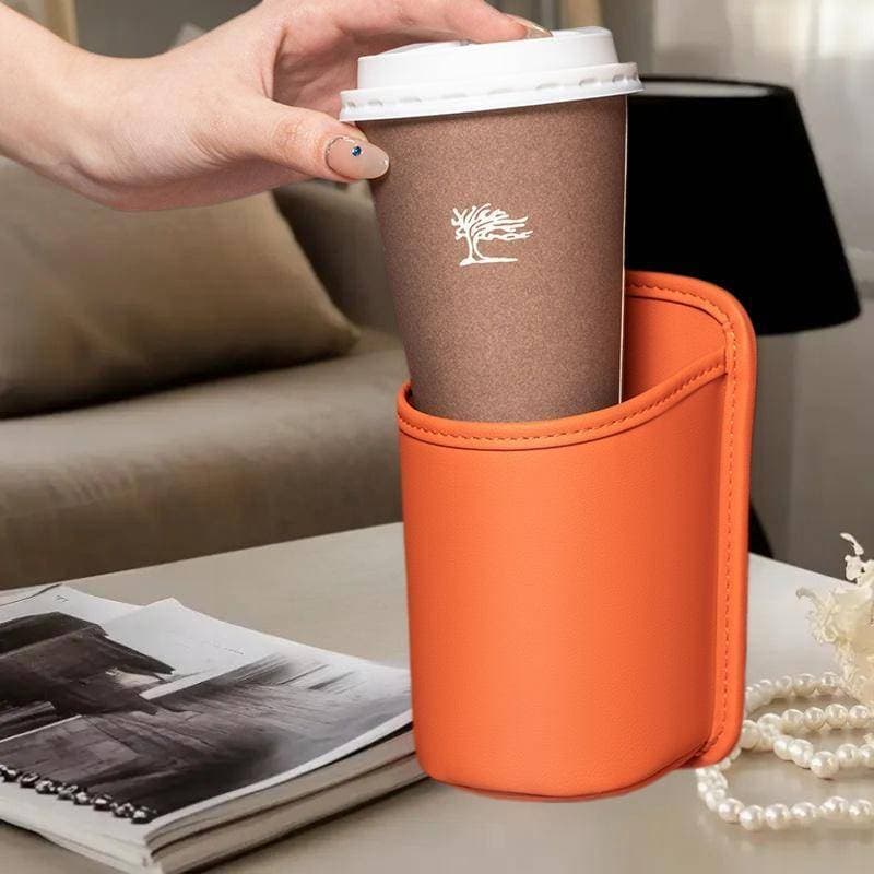ADS Suporte De Copo De Porta De Carro De Couro Pu Auto Drink Ra Storage Bin Ba Seat Organizador Para Acessórios Interior