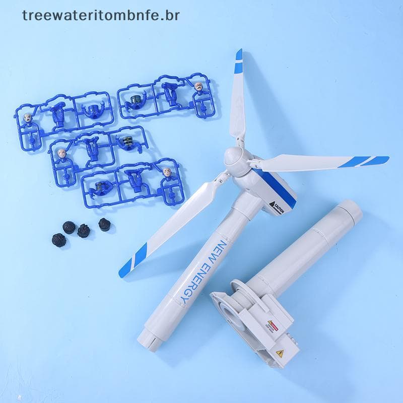 1 Conjunto Modelo De Turbina Eólica Grande Simulação Moinho De Vento Brinquedo Kit Científico Brinquedos Infantis