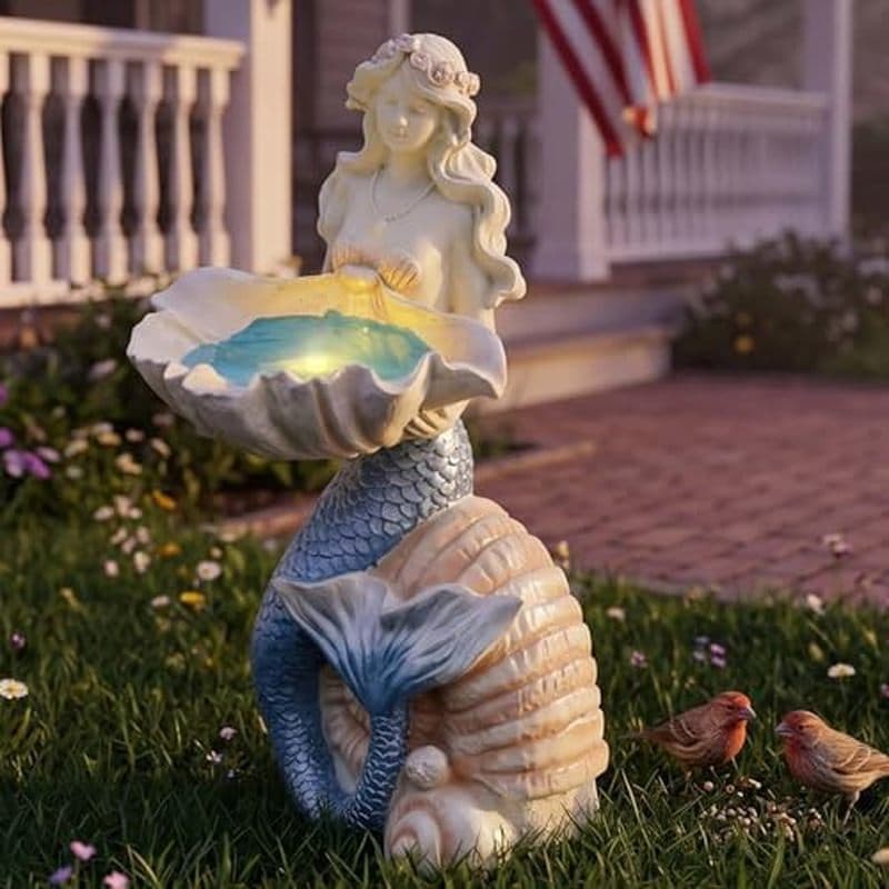 Estátua De Jardim De Dragão Solar De 8.6 " , Luz LED , Escultura Externa De Resina , Decoração Encantadora , Iluminação