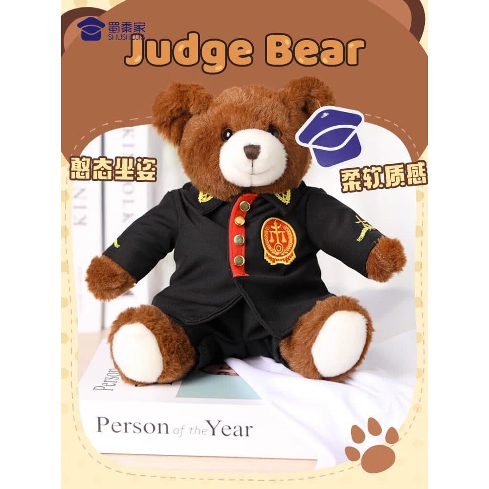 Juiz Bear Court Edition Boneca de pelúcia Urso de pelúcia Juiz Urso Abraço Urso Boneca Presente de Aniversário