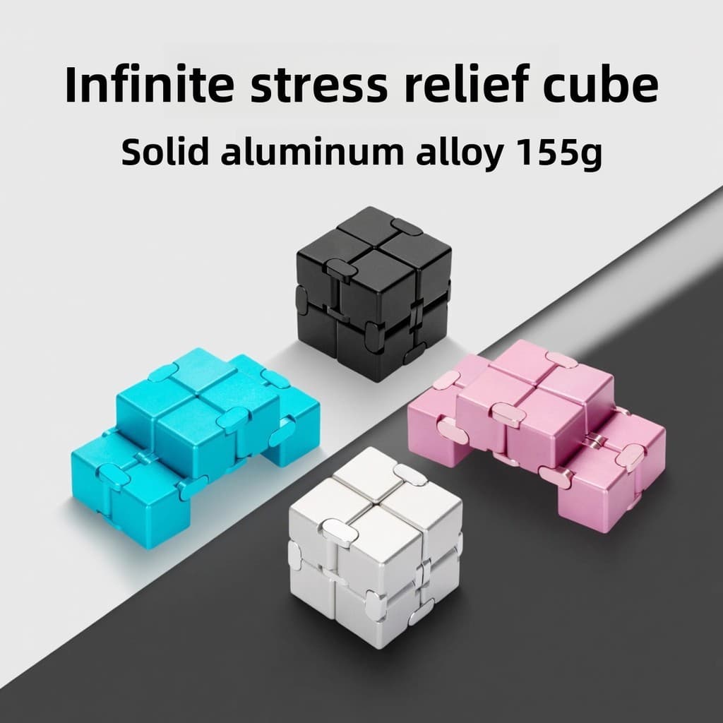 Liga de alumínio infinito rubik cubo flip cubo bolso portátil criativo descompressão flip cubo adulto ventilação Decomp