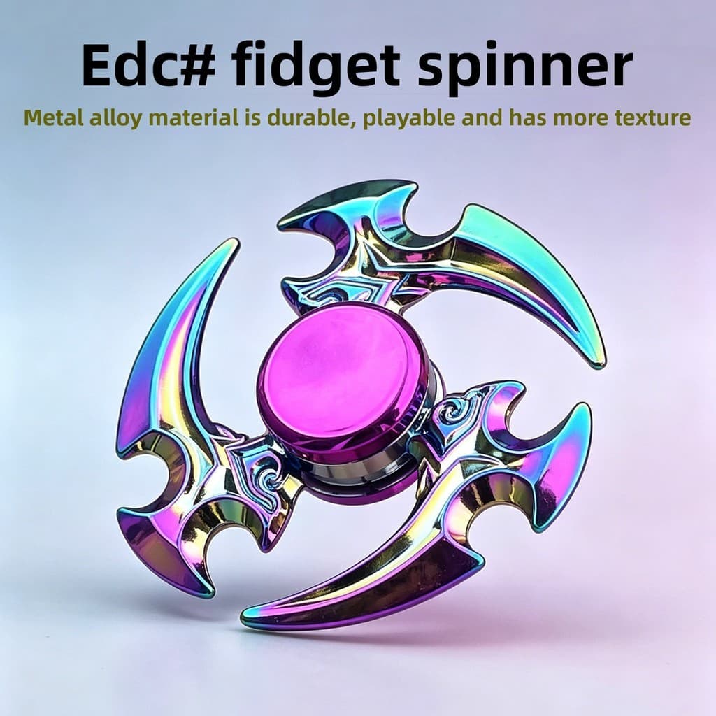 Liga de Metal colorido Fidget Spinner mão rotativa adulto crianças dedo jogar descompressão brinquedos de descompressão