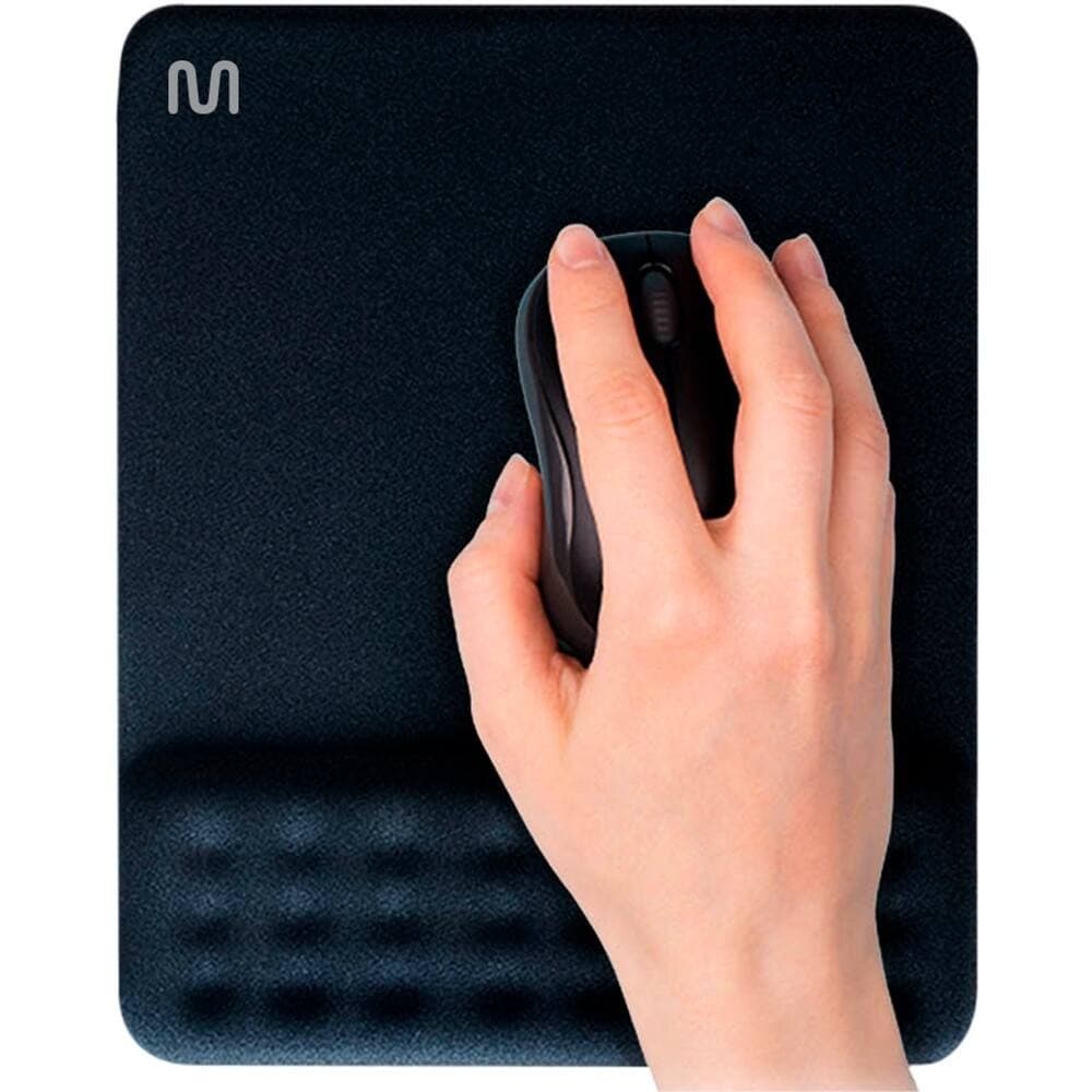 Mouse Pad Com Apoio De Punho Em Gel Preto Ac365 Multi