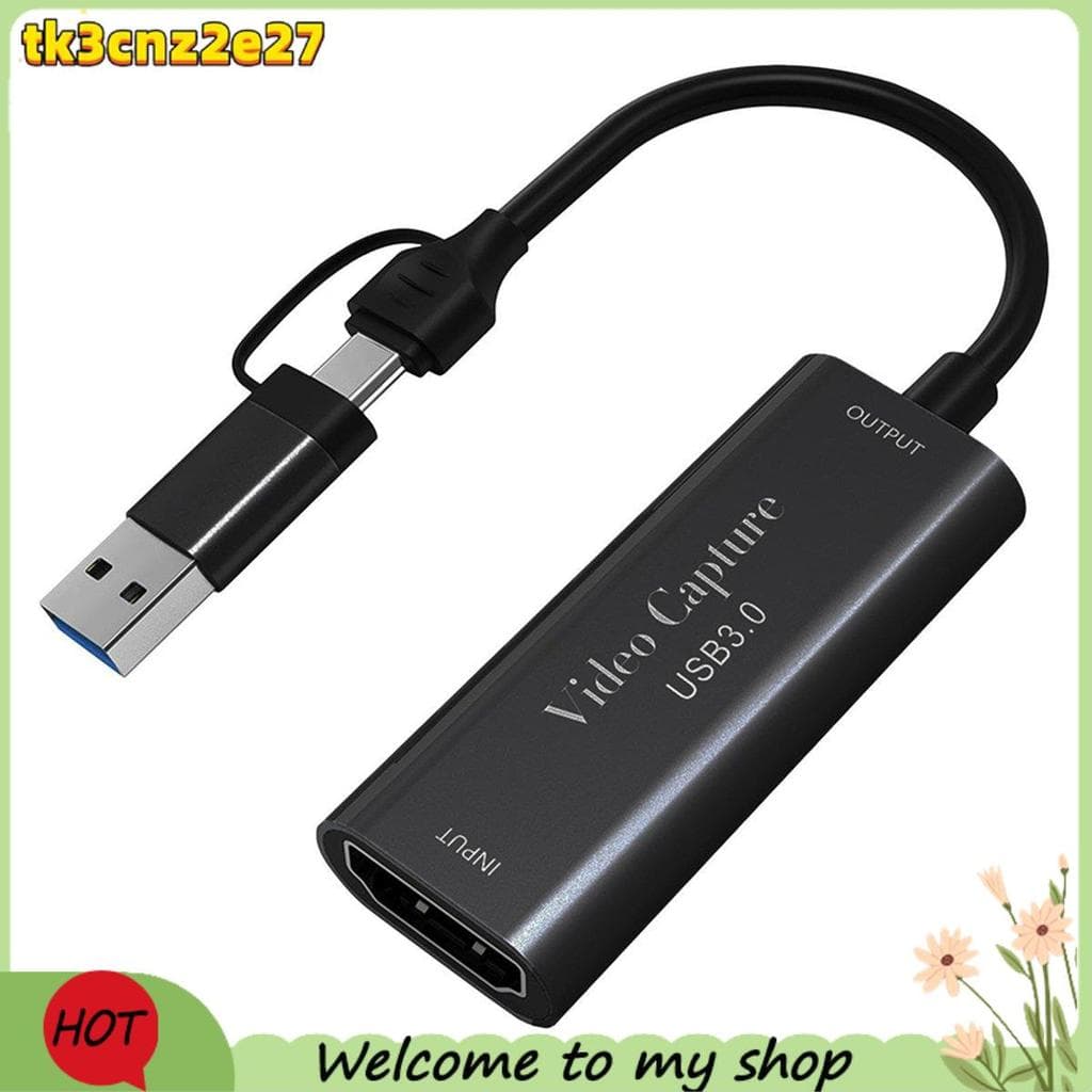 Placa De Captura De Vídeo USB3.0 4K-Compatível Com Gravação USB Tipo C 1080P 60fps Para Transmissão Ao Vivo De Streaming