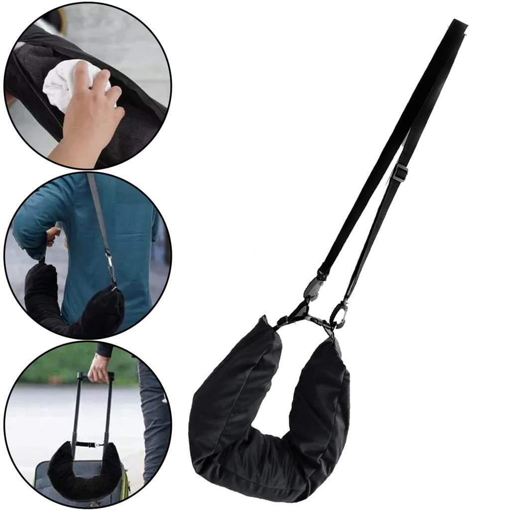Criativo Preenchível Viagem Fronha Organizador Saco De Carryable Avião Almofada Em Forma De U Pescoço Travesseiro