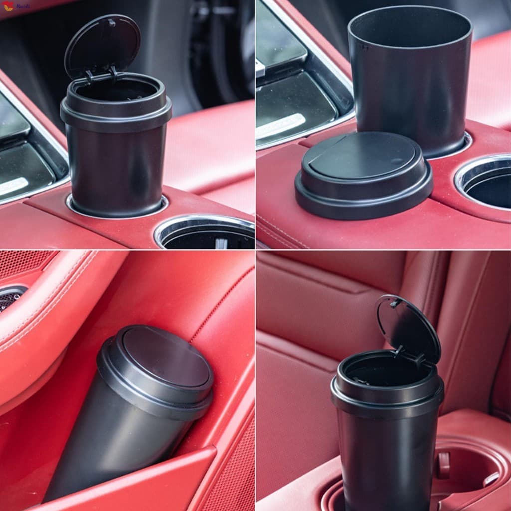 Lixeira De Carro De 2 Peças Com Tampa-Automática Universal Fácil De Limpar Para A Maioria Dos Veículos