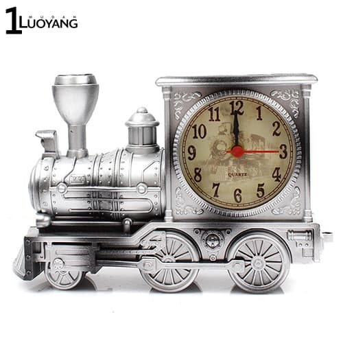 Despertador De Trem Locomotiva De Desenho Animado Retro Design De Motor Decoração De Mesa