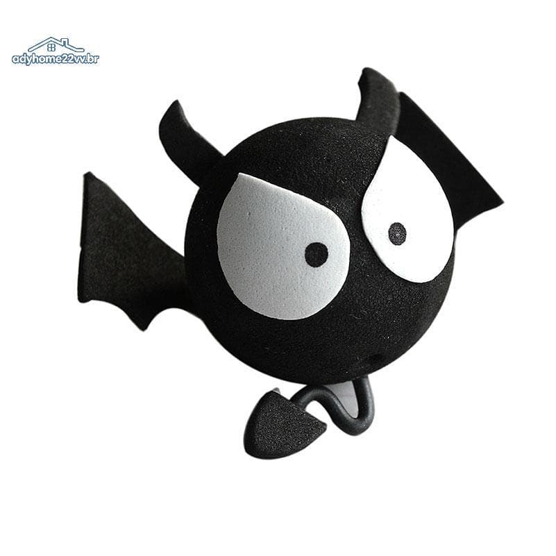 adyhome22vv Bolas De Antena Adoráveis Olhos Grandes Pretos BAT Decorativo De Carro Topper br