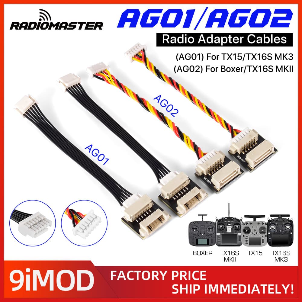 RadioMaster AG01 AG02 Hall Gimbal Adaptador Cabo JST-GH Para SH 70mm Kit De Atualização TX16S MK3 TX16S MKII TX15 Boxer