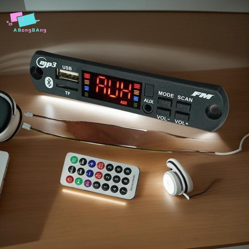 Abongbanghn 1 Conjunto 12V USB TF Rádio Sem Fio Música Carro MP3 Player Com Controle Remoto 5.0 Mini MP3 WMA Módulo De Á