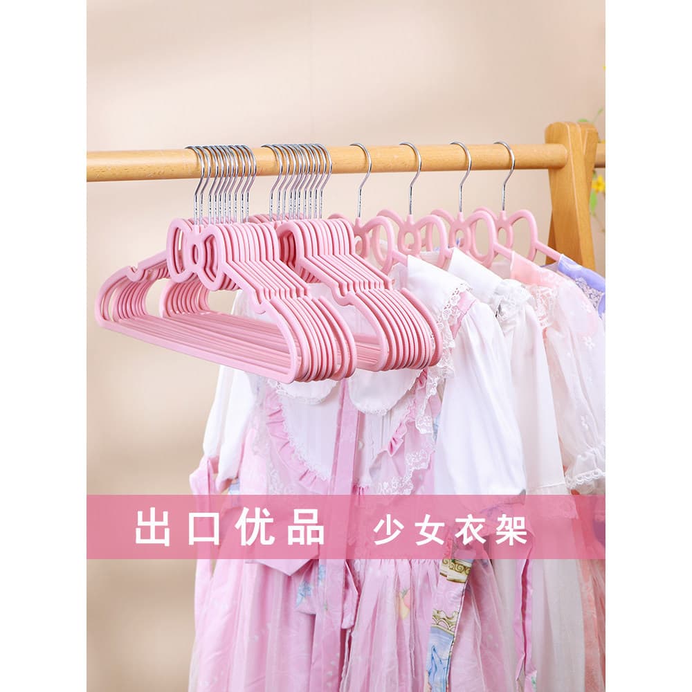 Cabide bonito arco rosa casa fada antiderrapante jk roupas pendurado menina coração lolita estilo princesa suporte